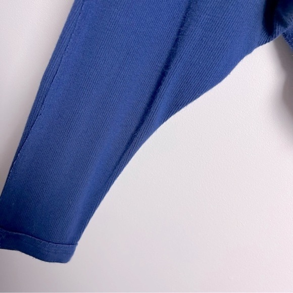 We The Free People Alameda Oversized Slouchy Super Soft Turtleneck Top Blue - Picture 9 of 16